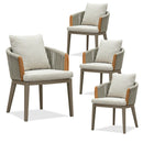 PURPLE LEAF Hailar 2 Pieces Outdoor Patio Dining Chairs with Olefin Fabric All-Weather Patio Furniture with Aluminum Frame for Lawn Garden Backyard Deck