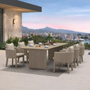 PURPLE LEAF Sanori Outdoor Dining Set Luxury Aluminum Patio Table and Dining Chairs Set with  Olefin Fabric Cushions and Pillows for Deck Garden