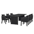 PURPLE LEAF Sanori Outdoor Dining Set Luxury Aluminum Patio Table and Dining Chairs Set with  Olefin Fabric Cushions and Pillows for Deck Garden