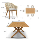 PURPLE LEAF 7/9/11 Pieces Outdoor Dining Set Aluminium Dining Table and Woven Rattan Chairs Dining Furniture Set with Cushions for Deck Patio Champagne
