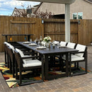 PURPLE LEAF Caesar Outdoor Dining Set Aluminum Luxury Patio Furniture Table and Chairs Set with Olifen Removable Thick Cushion and Pillow Patio Dining Sets for Garden Deck