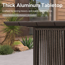 PURPLE LEAF Hailar Outdoor Dining Set for Family, Aluminum Outdoor Patio Table and Chairs Set with Olefin Cushions, Patio Furniture Set for Garden or Deck