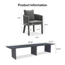 PURPLE LEAF Sanori Outdoor Dining Set Luxury Aluminum Patio Table and Dining Chairs Set with  Olefin Fabric Cushions and Pillows for Deck Garden
