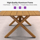 PURPLE LEAF 7/9/11 Pieces Outdoor Dining Set Aluminum Table & Wicker Rattan Chairs Modern Patio Furniture Set for Deck