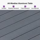 PURPLE LEAF 7/9/11 Pieces Outdoor Dining Set Aluminum Table & Wicker Rattan Chairs Modern Patio Furniture Set for Deck