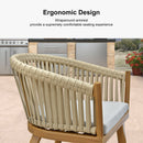 PURPLE LEAF 7/9/11 Pieces Outdoor Dining Set Aluminum Table & Wicker Rattan Chairs Modern Patio Furniture Set for Deck