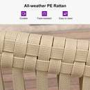 PURPLE LEAF 7/9/11 Pieces Outdoor Dining Set Aluminum Table & Wicker Rattan Chairs Modern Patio Furniture Set for Deck