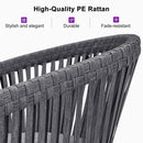 PURPLE LEAF 7/9/11 Pieces Outdoor Dining Set Aluminum Table & Wicker Rattan Chairs Modern Patio Furniture Set for Deck