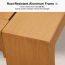PURPLE LEAF Byron Outdoor Dining Set with Blended Olefin Cushion Aluminum Luxury Patio Furniture Dining Set All Weather Wicker Dining Sets for Backyard Deck, Teak