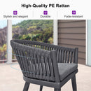PURPLE LEAF 7/9/11 Pieces Outdoor Dining Set Aluminum Table & Wicker Rattan Chairs Modern Patio Furniture Set for Deck