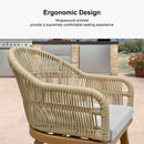 PURPLE LEAF 7/9/11 Pieces Outdoor Dining Set Aluminium Dining Table and Woven Rattan Chairs Dining Furniture Set with Cushions for Deck Patio Champagne