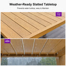 PURPLE LEAF Byron Outdoor Dining Set with Blended Olefin Cushion Aluminum Luxury Patio Furniture Dining Set All Weather Wicker Dining Sets for Backyard Deck, Teak
