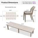 PURPLE LEAF 7/9/11 Pieces Patio Dining Set with Sunbrella Cushions All-Weather Wicker Patio Table and Chairs for Deck, Garden