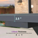 PURPLE LEAF 7/9/11 Pieces Outdoor Dining Set Aluminum Table & Wicker Rattan Chairs Modern Patio Furniture Set for Deck