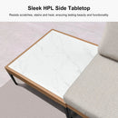 PURPLE LEAF Sicilia L-Shaped Modular Outdoor Sectional with Oatmeal Greige Cushions Flexible Layout for Garden Poolside