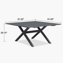 PURPLE LEAF Outdoor Dining Table Sleek Aluminum Frame Modern Outdoor Table for Deck Backyard Dining Gatherings