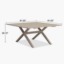 PURPLE LEAF Outdoor Dining Table Sleek Aluminum Frame Modern Outdoor Table for Deck Backyard Dining Gatherings