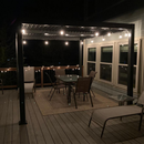 PURPLE LEAF Caesar Outdoor Louvered Pergola Patio Sun Shade Shelter with Adjustable Hardtop Patio Pergola Grey