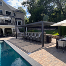 PURPLE LEAF Caesar Outdoor Louvered Pergola Patio Sun Shade Shelter with Adjustable Hardtop Patio Pergola Grey