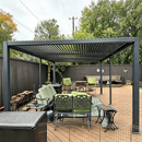 PURPLE LEAF Caesar Outdoor Louvered Pergola Patio Sun Shade Shelter with Adjustable Hardtop Patio Pergola Grey