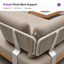 PURPLE LEAF Sicilia U-Shaped Modular Outdoor Sectional with Sunbrella Taupe Cushions Flexible Layout for Luxury Resort-Style Patio