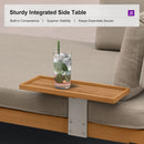 PURPLE LEAF Sicilia U-Shaped Modular Outdoor Sectional with Sunbrella Taupe Cushions Flexible Layout for Luxury Resort-Style Patio
