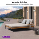 PURPLE LEAF Sicilia Classical Modular Outdoor Sectional with Oatmeal Greige Cushions Flexible Layout for Commercial Spaces