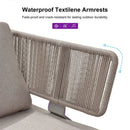 PURPLE LEAF Sicilia L-Shaped Modular Outdoor Sectional with Oatmeal Greige Cushions Flexible Layout for Garden Poolside