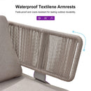 PURPLE LEAF Sicilia Classical Modular Outdoor Sectional with Sunbrella White Cushions Flexible Layout for Boutique Hotel Style Patio