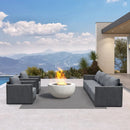 PURPLE LEAF Sanori Classical without Table Grey Patio Conversation Set with Cushions for Deck