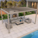 PURPLE LEAF Sanori L-Shaped Patio Couch Set Modular Sofa with Beige Cushions for Backyard