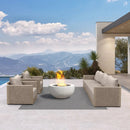 PURPLE LEAF Sanori Classical without Table Beige Patio Conversation Set with Cushions for Deck