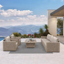 PURPLE LEAF Sanori Classical with Table Beige Patio Conversation Set with Cushions for Poolside