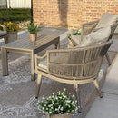 PURPLE LEAF Buler 4/8 Pieces Modern Patio Conversation Set with Rattan Chairs and Coffee Table Sofa for Poolside