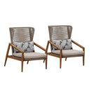 PURPLE LEAF Sicilia L-Shaped Modular Outdoor Sectional with Oatmeal Greige Cushions Flexible Layout for Garden Poolside