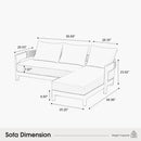PURPLE LEAF Tuscany L-Shaped Patio Conversation Set with Removable Cushions and Pillows Bronze Aluminum Frame Outdoor Couch Sets for Porch Yard Garden